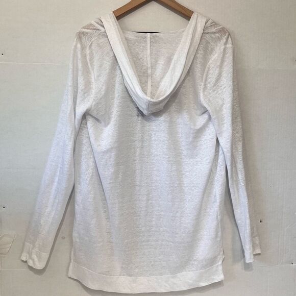 Tahari White Linen Cardigan   Sz S   NWT - Picture 2 of 4